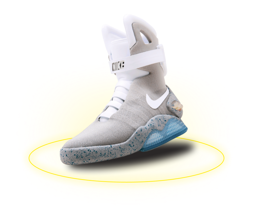 Кроссовок Nike Air Mag c желтым кольцом под подошвой